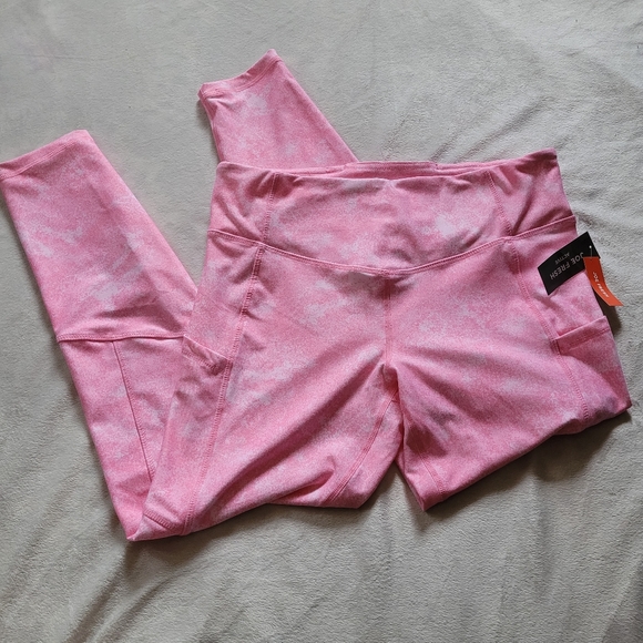 NWT Pink & White Leggings With Secret Pocket - Picture 2 of 11